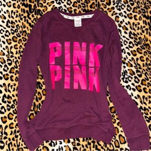 Burgundy Victoria’s Secret PINK Long Sleeve Sweatshirt